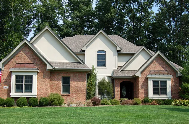 Charming brick house with a well-kept front yard